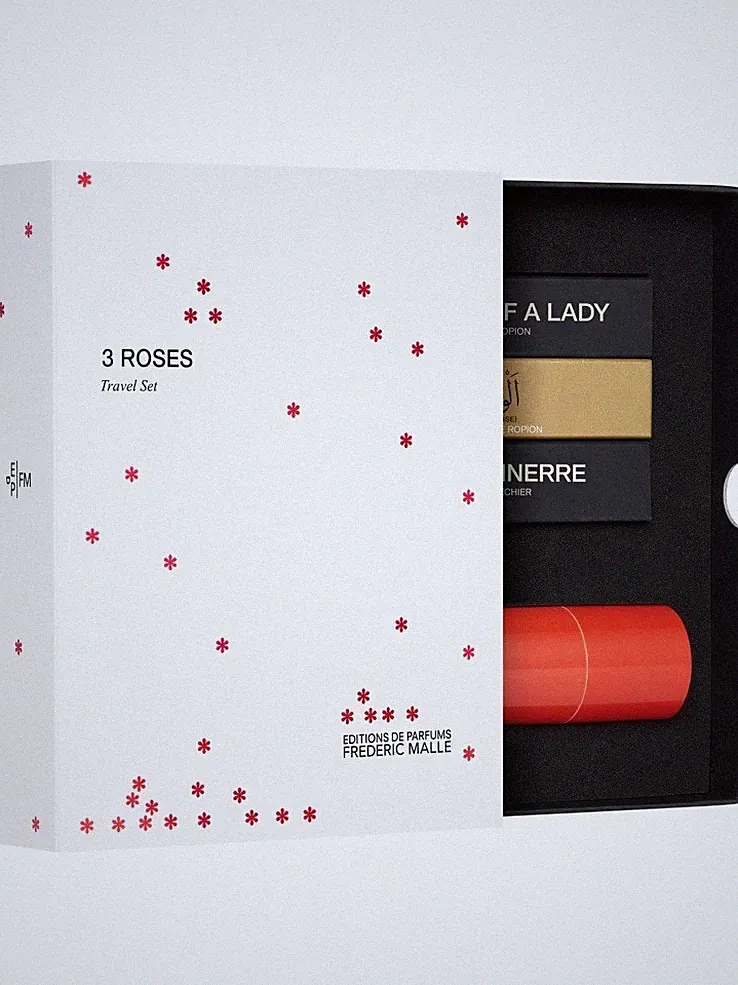 Frederic Malle 3 Roses Travel Set 3x 10mL/.34oz Each EDP -1 Bakelite Case NIB